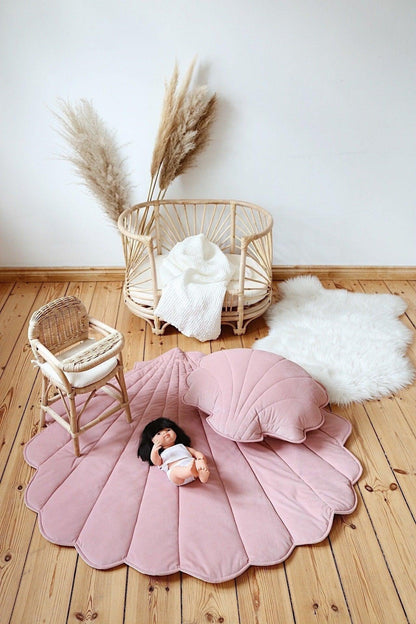 Moi Mili, Leikkimatto, Velvet Shell "Soft Pink"