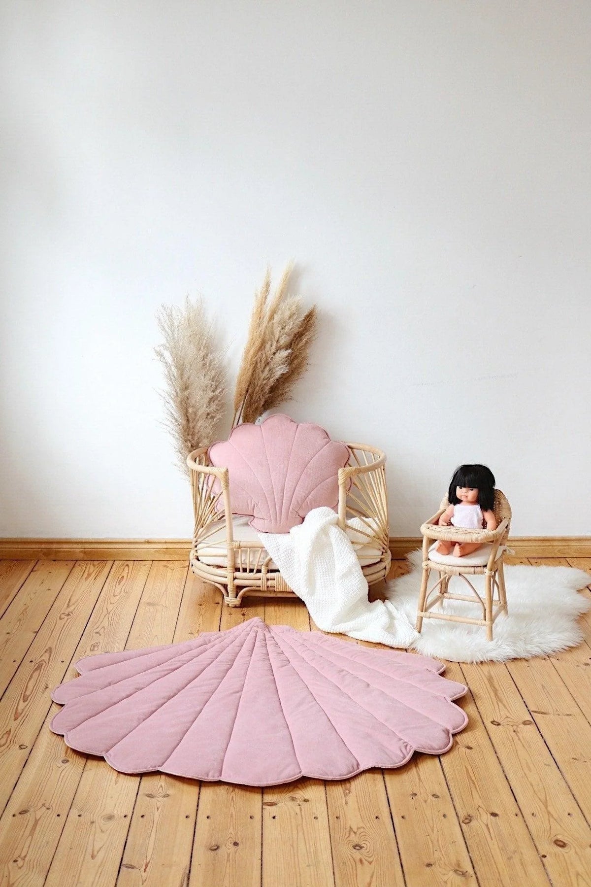 Moi Mili, Leikkimatto, Velvet Shell "Soft Pink"
