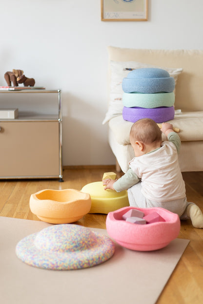 Stapelstein, 6 pcs Set, Rainbow Pastel