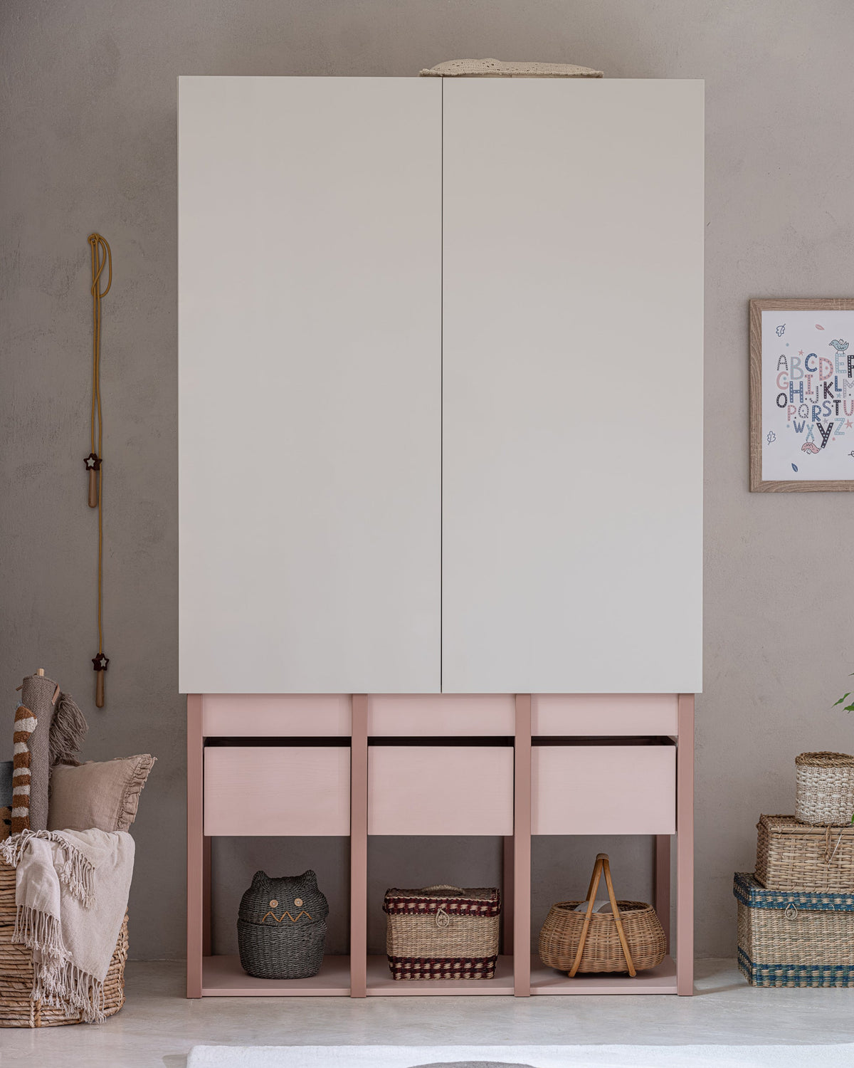 Wood Luck Design, Vaatekaappi, Tweens Pink