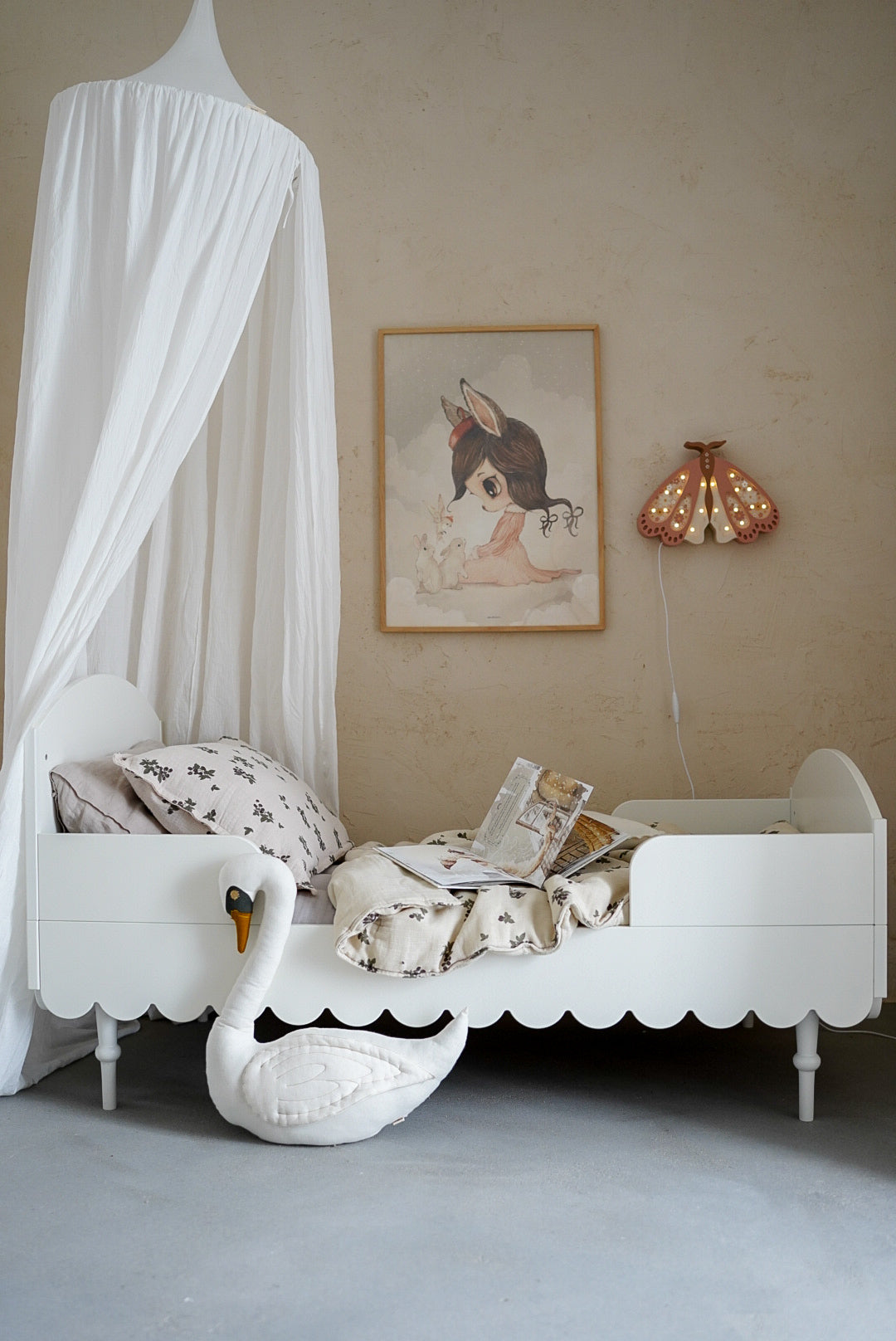 Wood Luck Design, Pinnasänky & Juniorisänky 2 IN 1, 70x140 cm, Babushka White