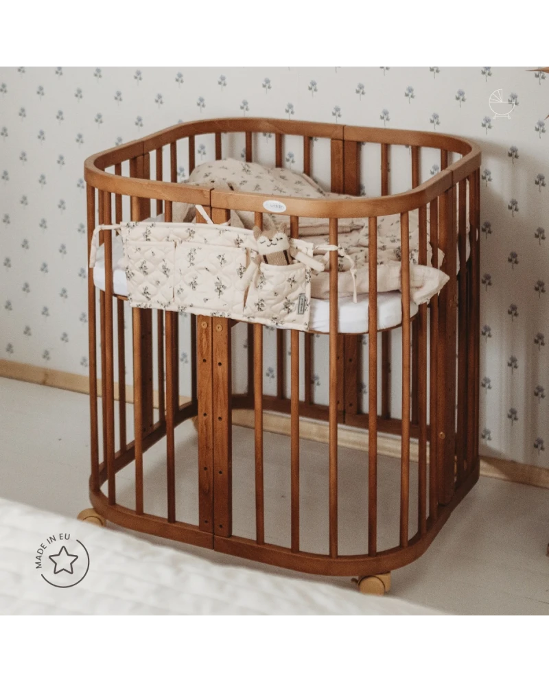 Waldin, Pinnasänky 7in1 + Patja, Walnut