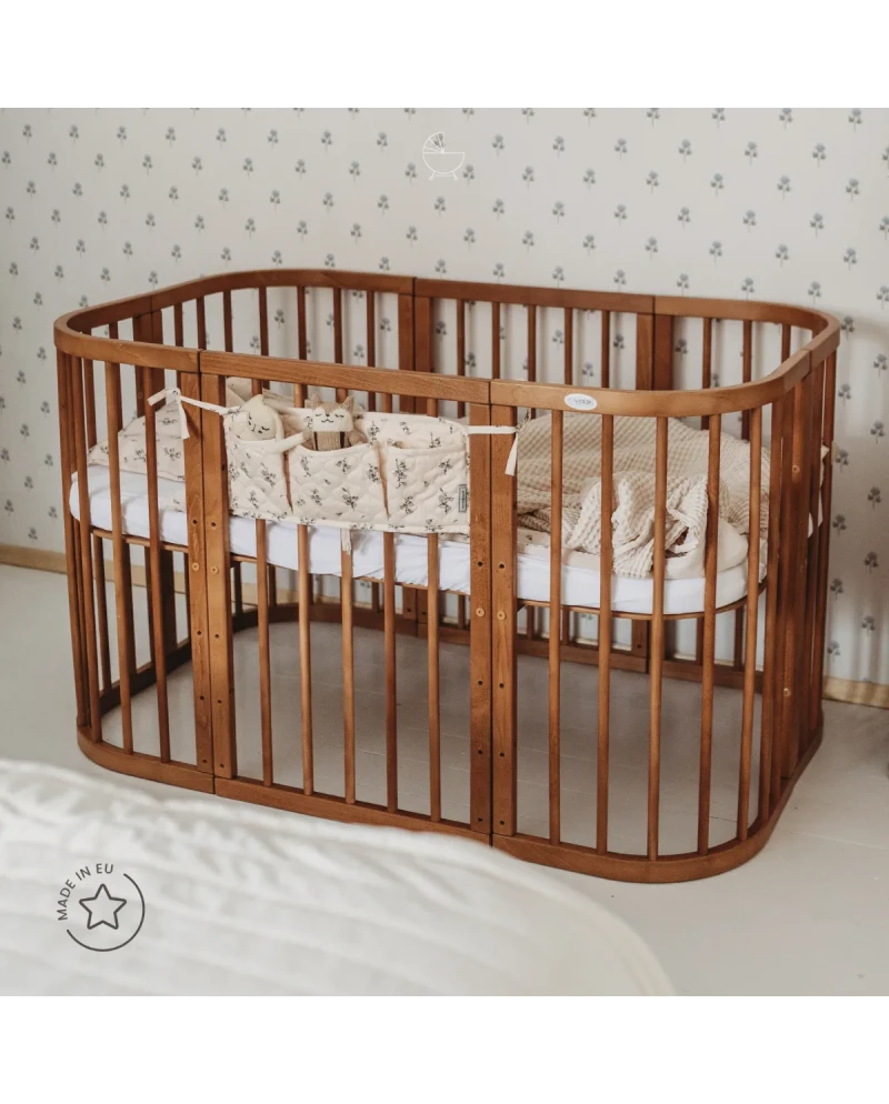 Waldin, Pinnasänky 7in1 + Patja, Walnut