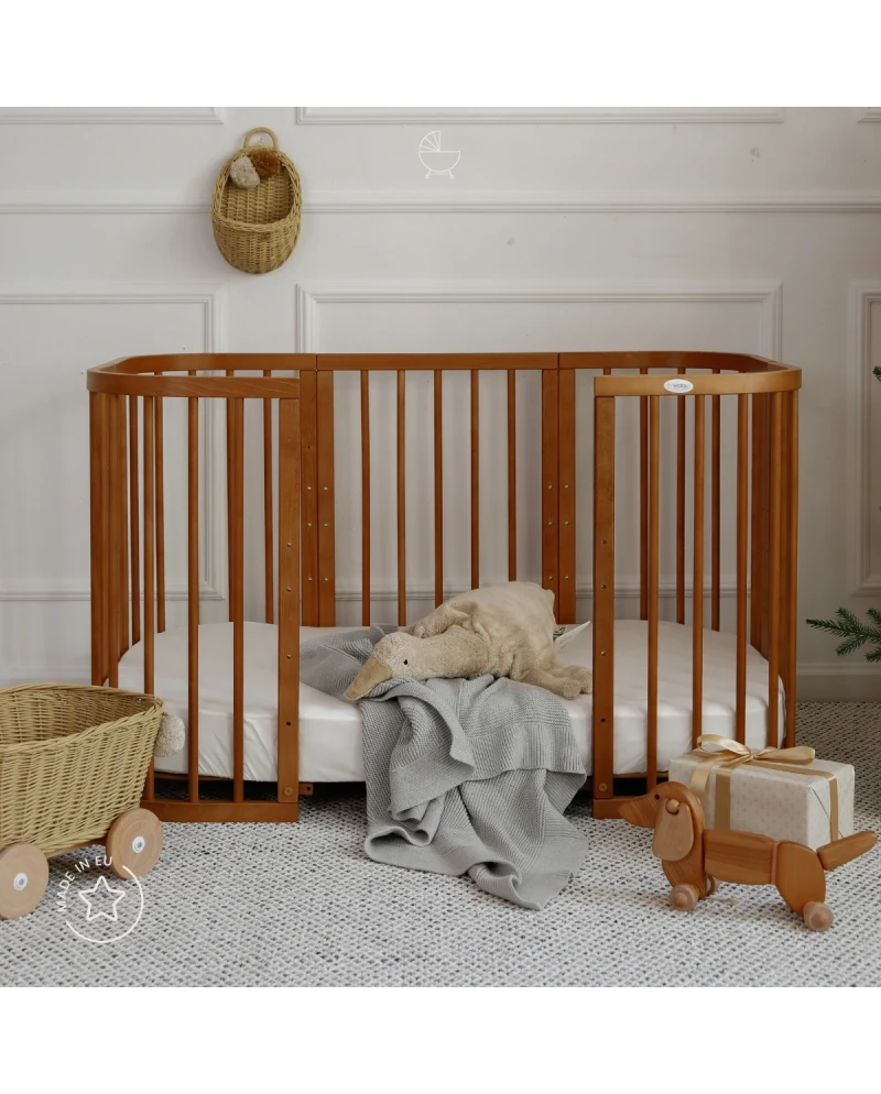 Waldin, Pinnasänky 7in1 + Patja, Walnut
