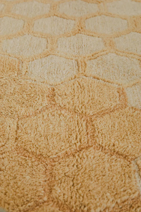 Planet Bee, tvättbar matta, söt honung