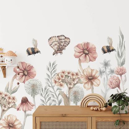 Pastel Love, Wall Sticker Set, Wildflowers 2