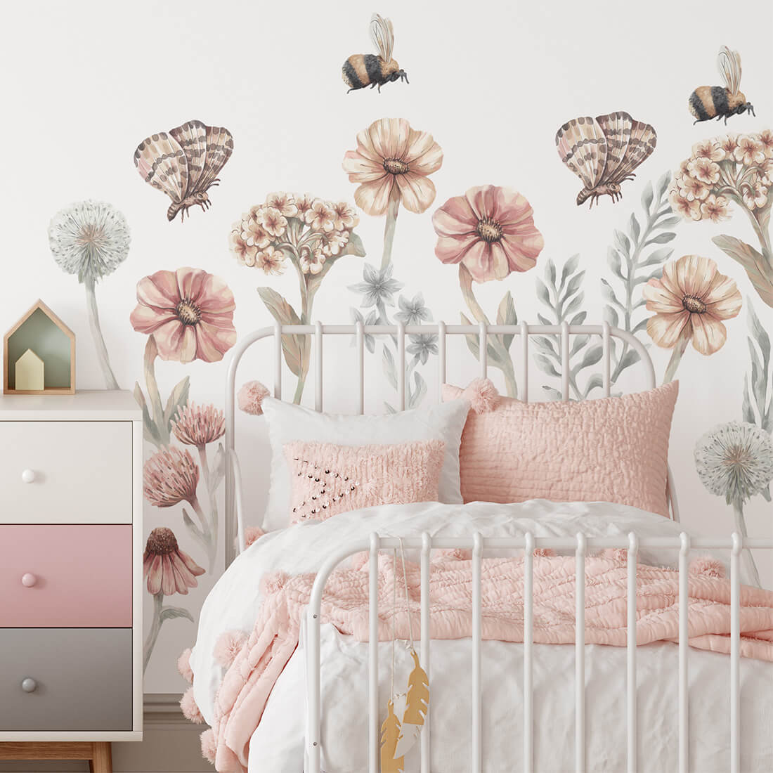 Pastel Love, Wall Sticker Set, Wildflowers 2