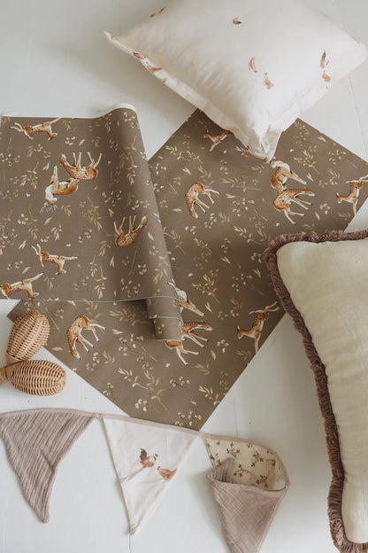 Matuu Deer Dark Beige, Wallpaper