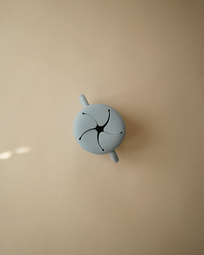 Mushie, Silikoninen Snack Cup, Powder Blue