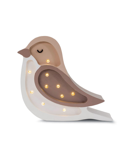 Little Lights, Yövalo MINI Bird, Coffee Beige