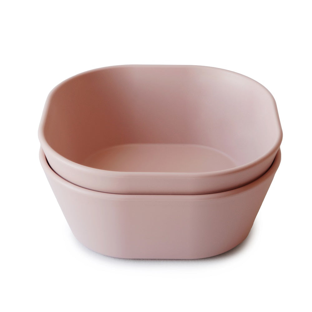 Mushie, Skål 2st, Square Blush
