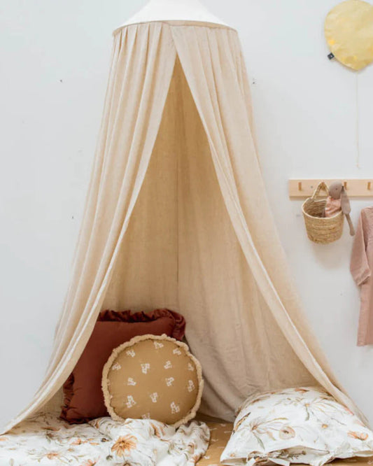 Matuu Vuodekatos, Natural Linen, Light Beige