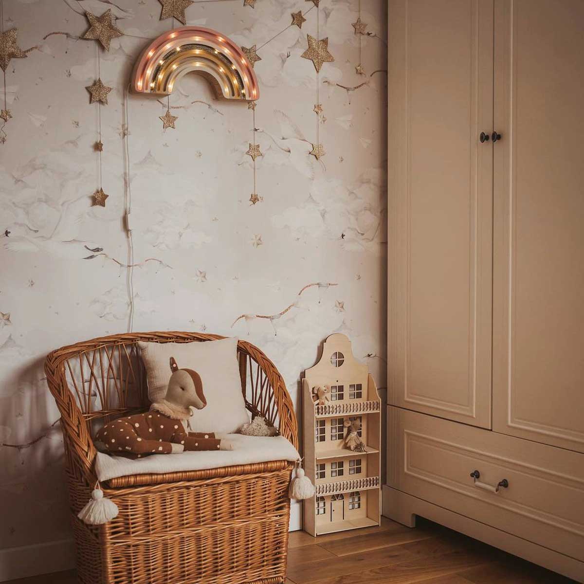 Magiska svanar Beige, Tapeter