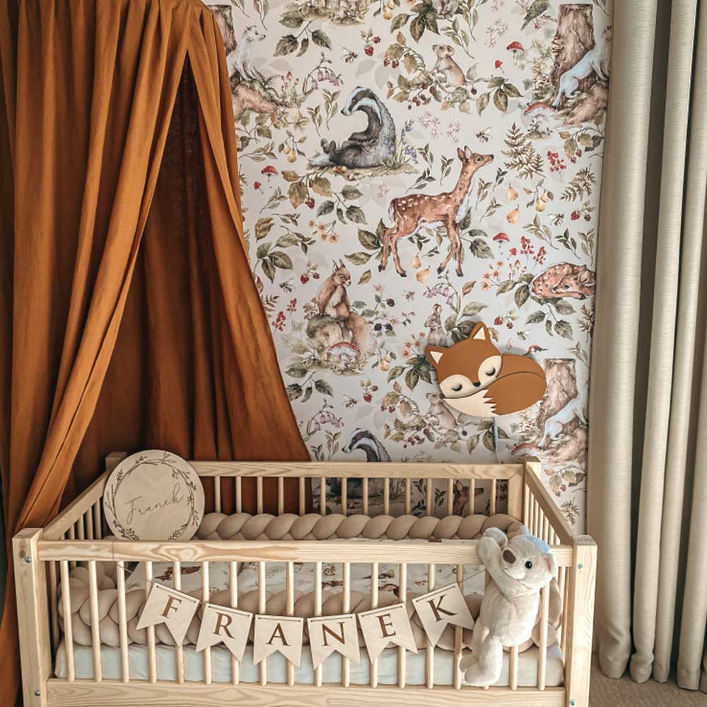 Cute Forest Animals Light, Tapetti
