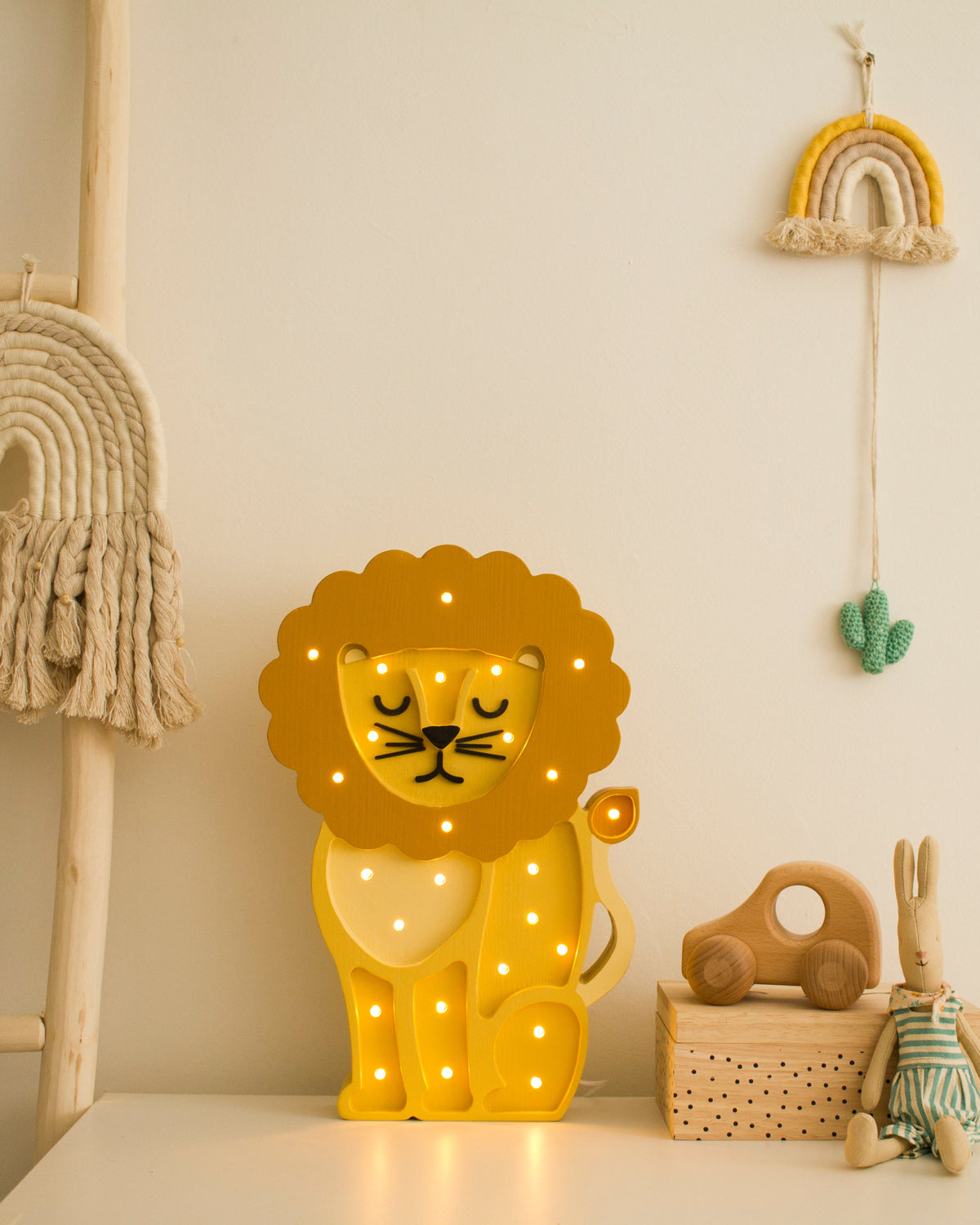 Little Lights Night light, Lion African Yellow