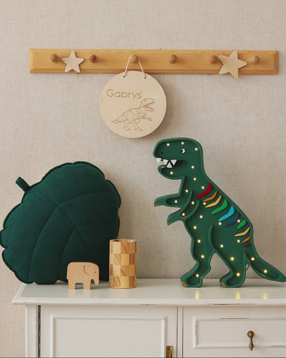 Little Lights Yövalo, Dino T. Rex Rainbow Green