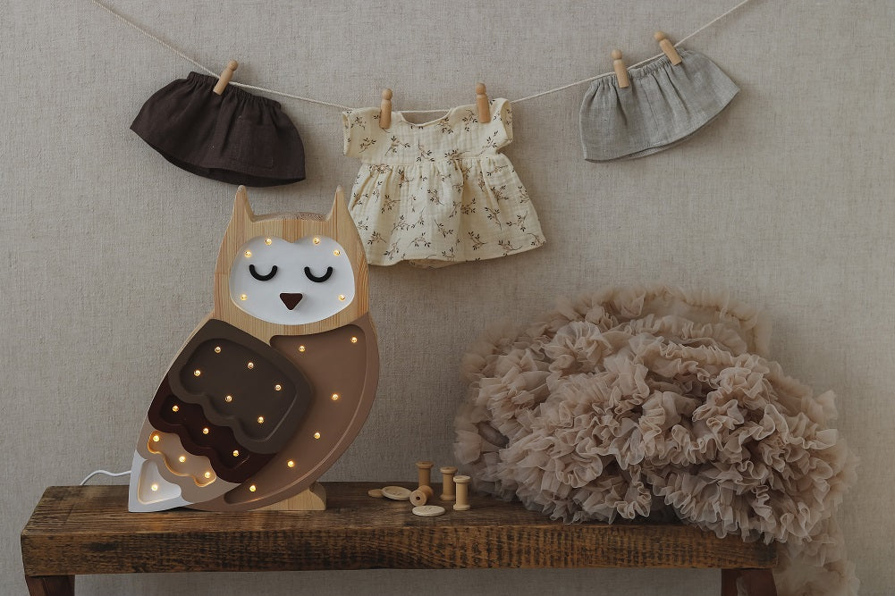 Little Lights Yövalo, Owl Ombre Brown