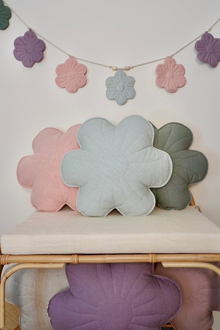 Moi Mili Sisustustyyny, Linen Bloom "Mint", MALLIKAPPALE