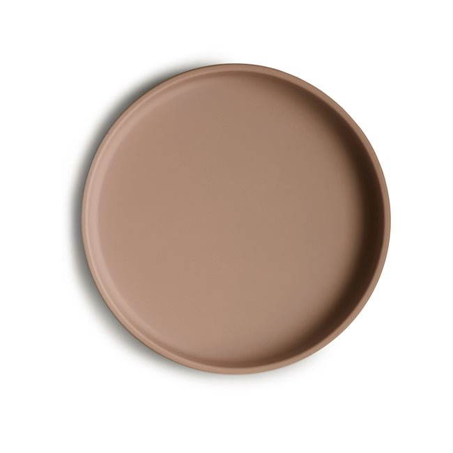 Mushie Silikonplatta med sugkopp, Classic Natural