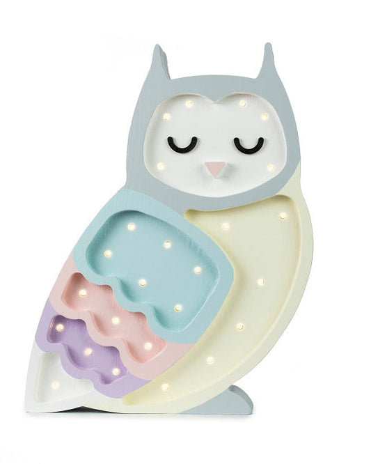 Little Lights Yövalo, Owl Rainbow Pastel