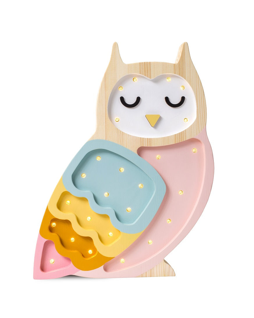 Little Lights Yövalo, Owl Retro Rainbow
