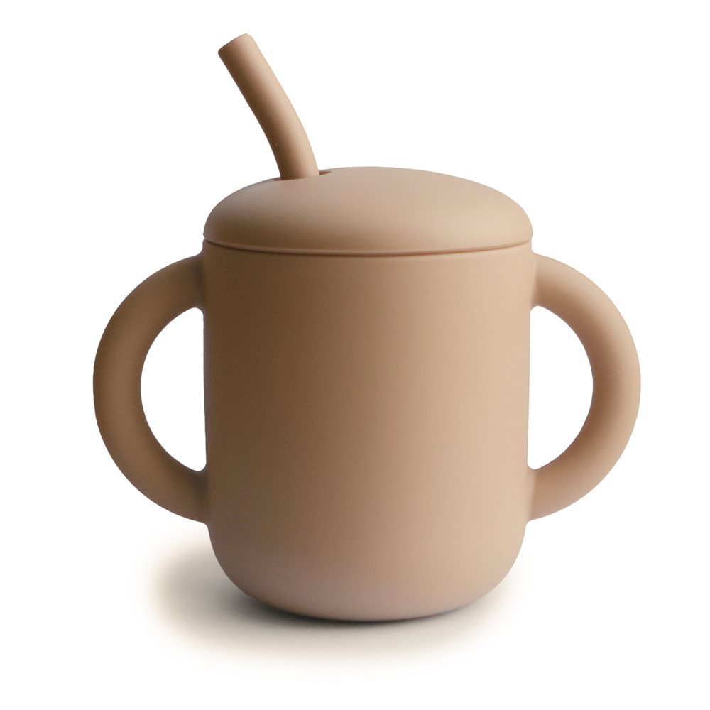 Mushie, silikonhallmugg, naturlig