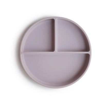 Mushie, Silikonilautanen Imukupilla, Soft Lilac