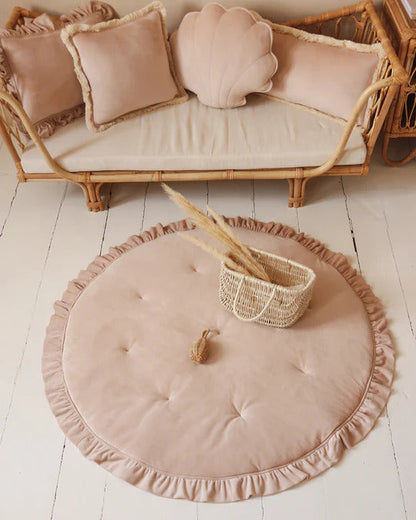 Moi Mili Leikkimatto, Velvet With Frill "Latte"