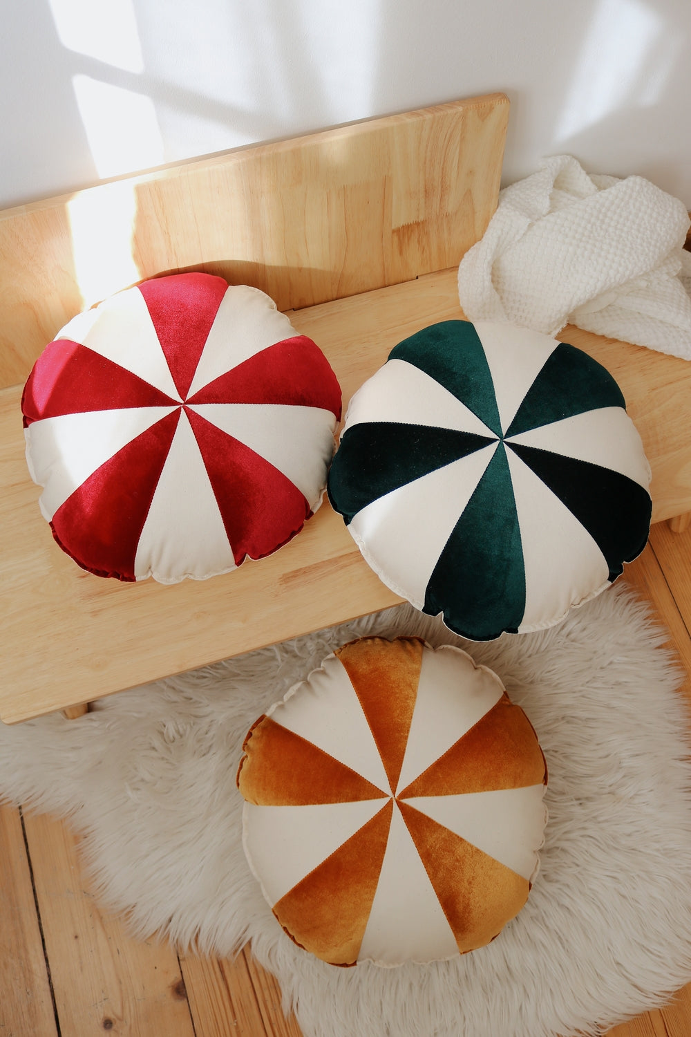 Moi Mili Dekorativ kudde, Patchwork "Gold Candy"