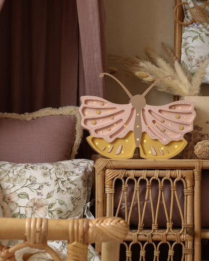 Little Lights Night Light, Butterfly Honey Rose