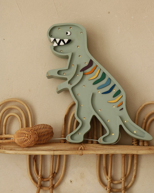Little Lights Yövalo, Dino T. Rex Khaki Pastel