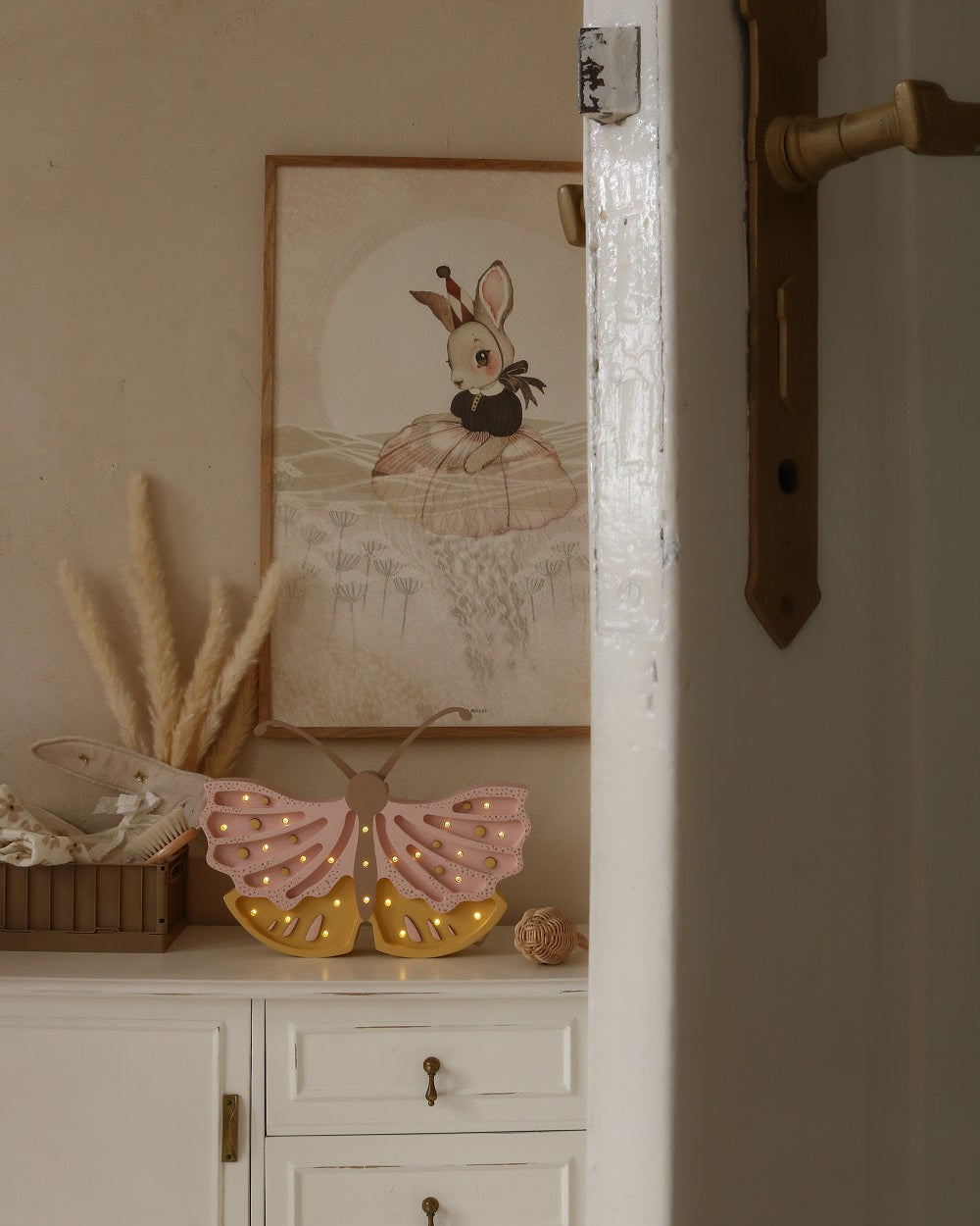 Little Lights Night Light, Butterfly Honey Rose