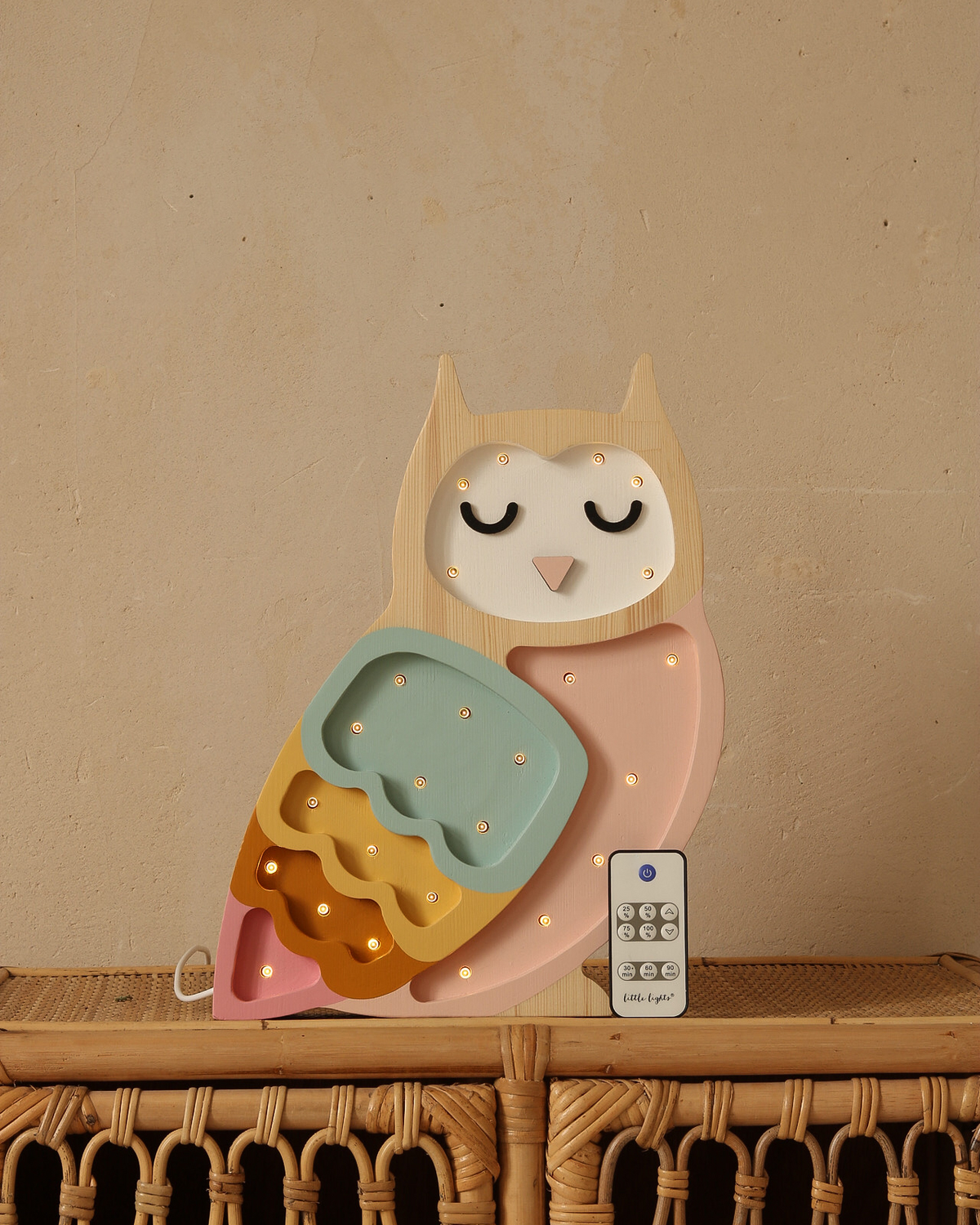 Little Lights Yövalo, Owl Retro Rainbow