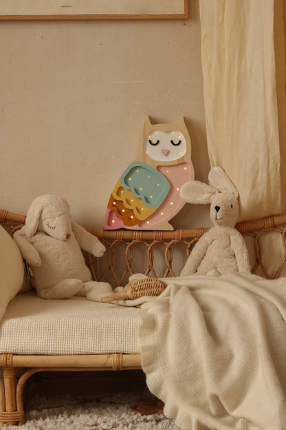 Little Lights Yövalo, Owl Retro Rainbow