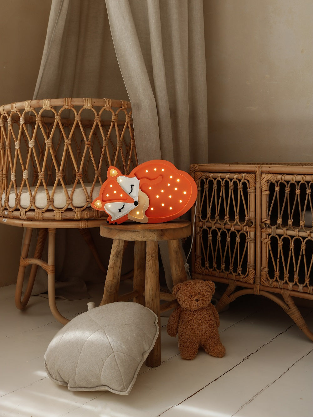 Little Lights Night Light, Fox Wild Orange