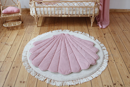Moi Mili, Leikkimatto, Velvet Shell "Soft Pink"