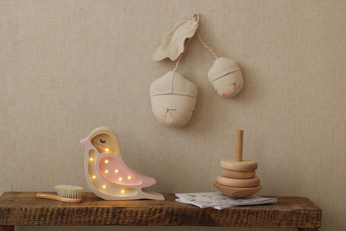 Little Lights, Night Light MINI Bird, Strawberry Cream