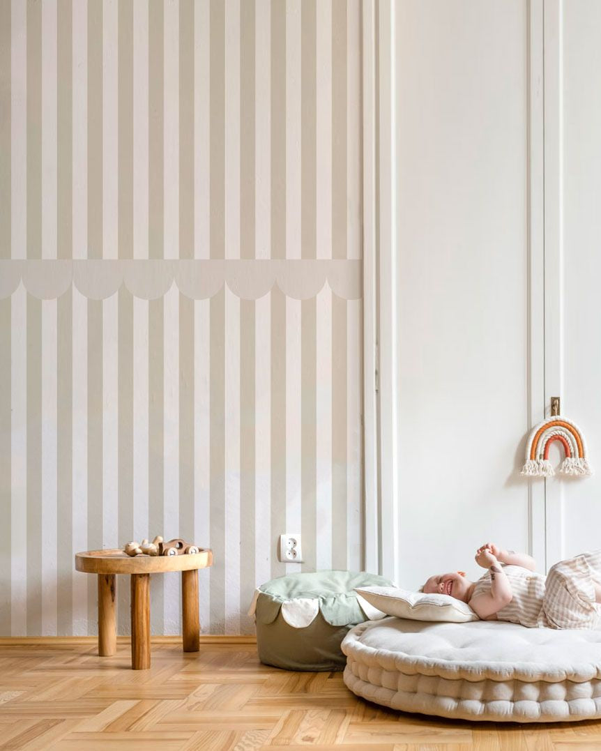 Rustic Beige white, Tapetti
