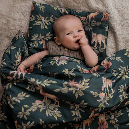 Fitted sheet set 100x135, Forest Green