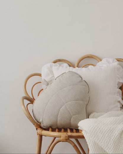 Moi Mili Decorative pillow, Linen Leaf "Sand"