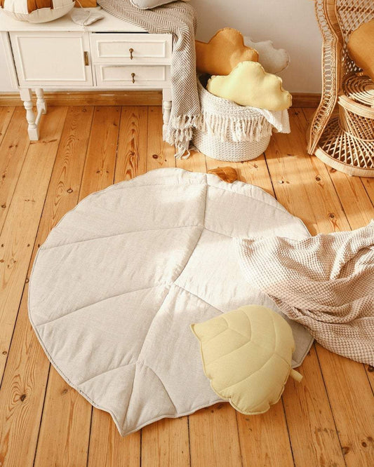 Moi Mili Leikkimatto, Linen Leaf "Sand"