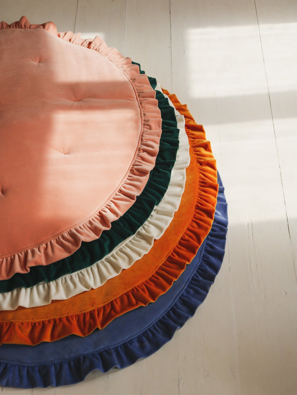 Moi Mili Leikkimatto, Velvet With Frill "Apricot"