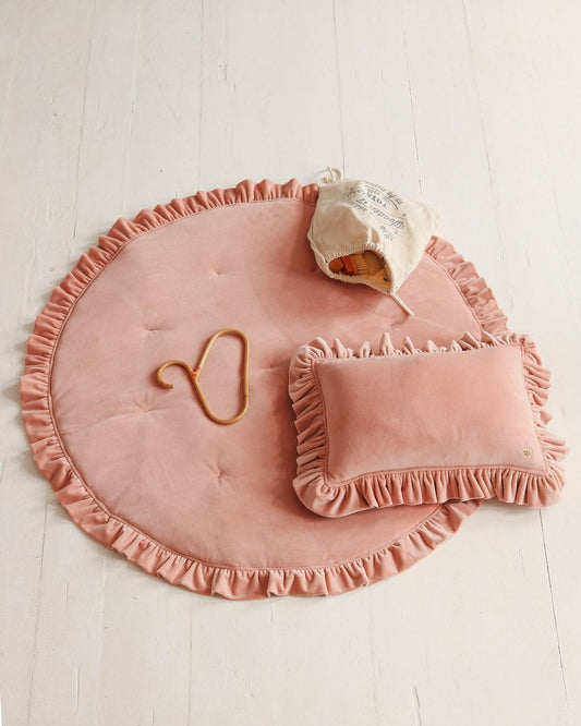 Moi Mili Leikkimatto, Velvet With Frill "Apricot"
