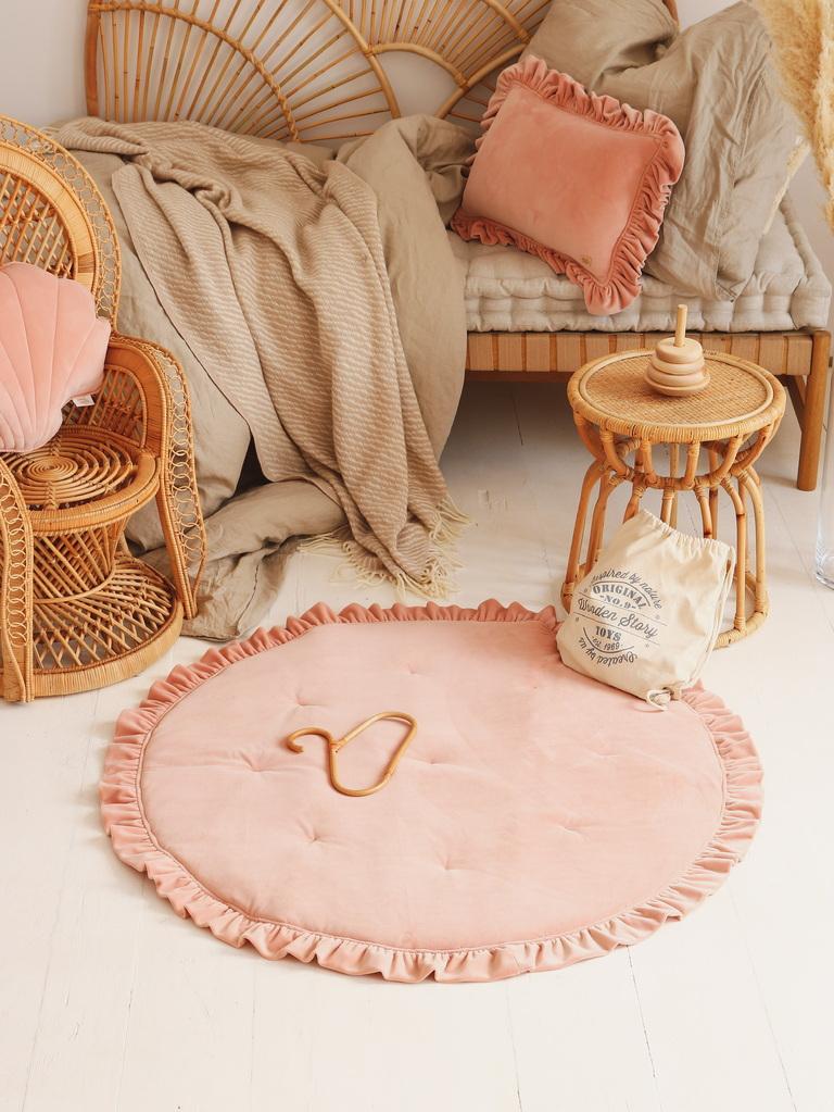 Moi Mili Leikkimatto, Velvet With Frill "Apricot"