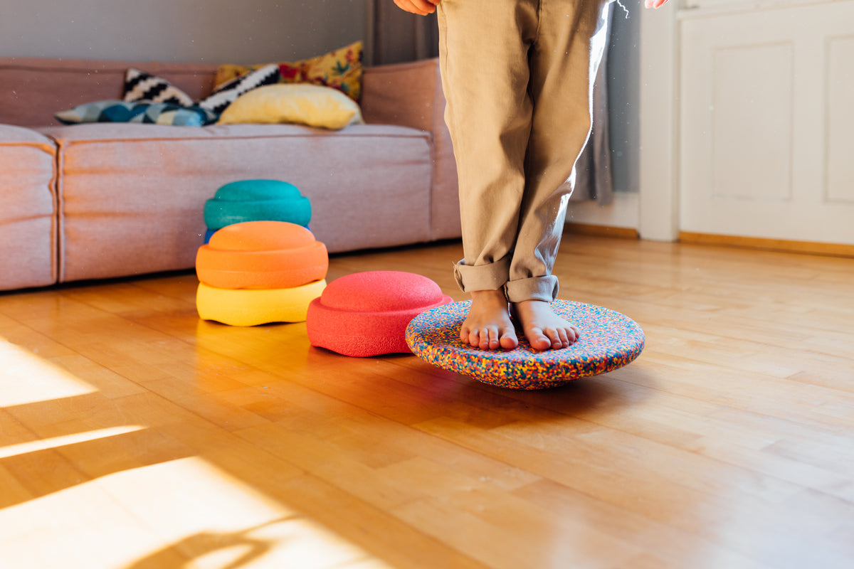 Stapelstein, Rainbow 6 kpl Setti + Balance Board, Confetti Classic