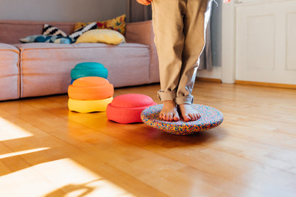 Stapelstein, Rainbow 6 kpl Setti + Balance Board, Confetti Classic