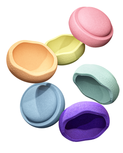 Stapelstein, 6 pcs Set, Rainbow Pastel