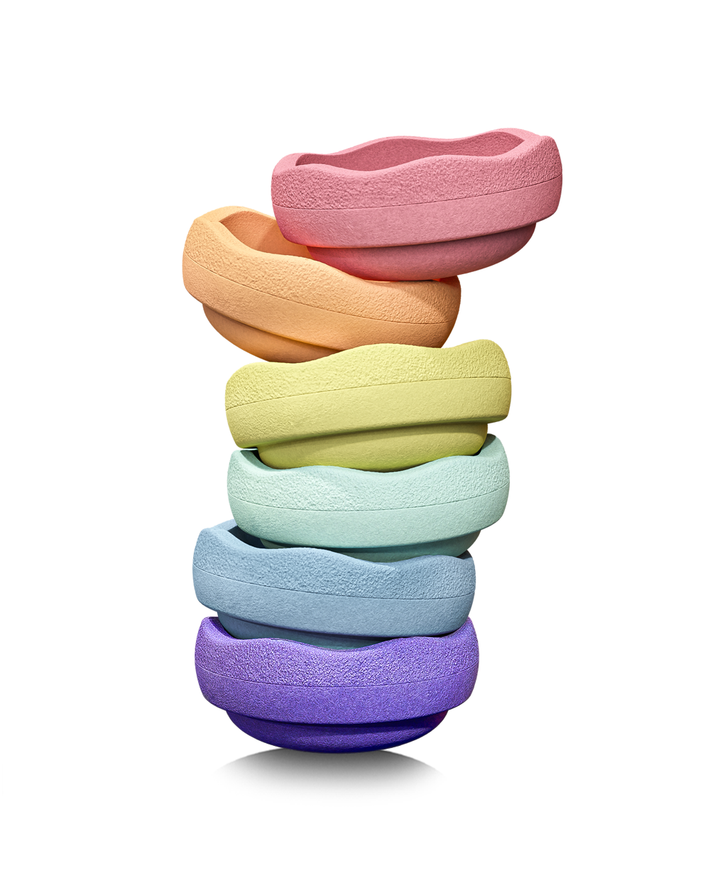 Stapelstein, 6 pcs Set, Rainbow Pastel