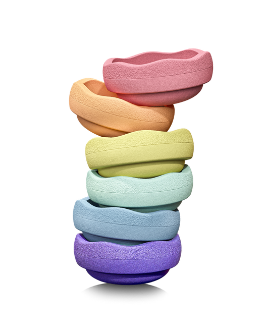 Stapelstein, 6 kpl Setti, Rainbow Pastel