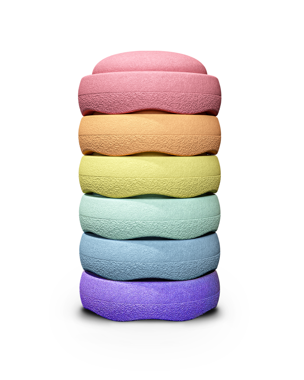 Stapelstein, 6 pcs Set, Rainbow Pastel